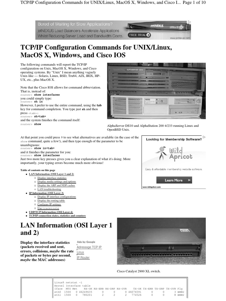 TCP IP Troubleshooting Router Ip Address