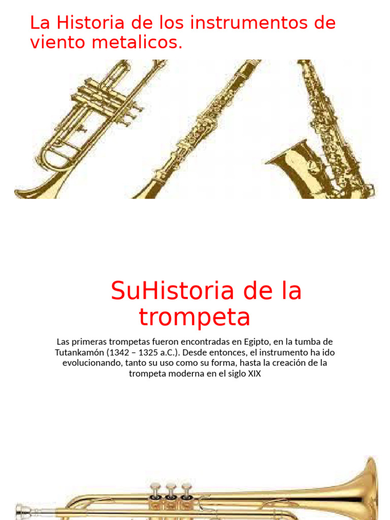 La Historia de Los Instrumentos de Viento Metalicos | PDF