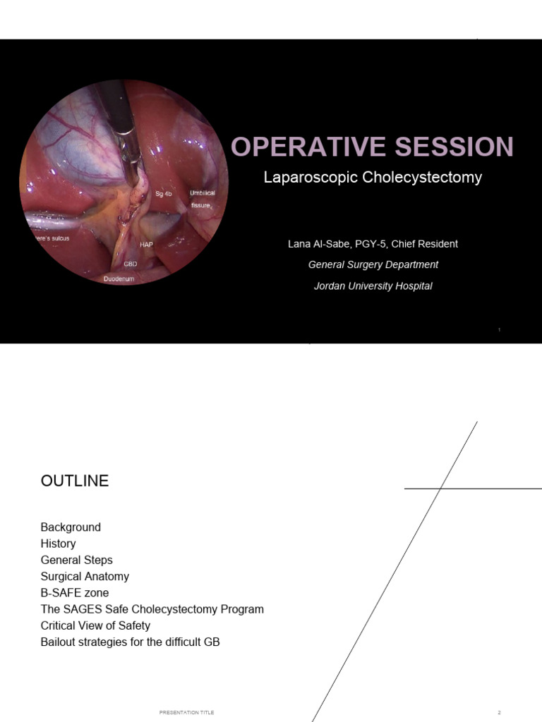 Laparoscopic Cholecystectomy Steps Guide | PDF | Gallbladder ...