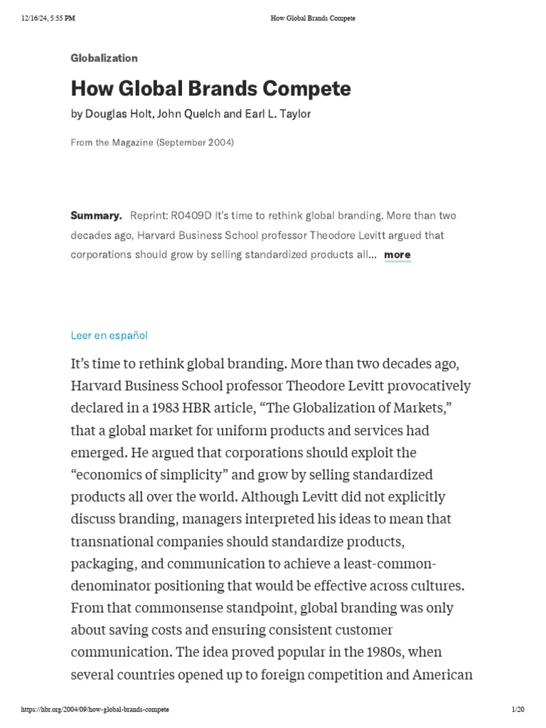 Rethinking Global Brand Strategies | PDF | Brand | Bp
