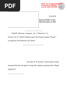 Albertsons Companies v. Kroger Complaint (12.14.24)
