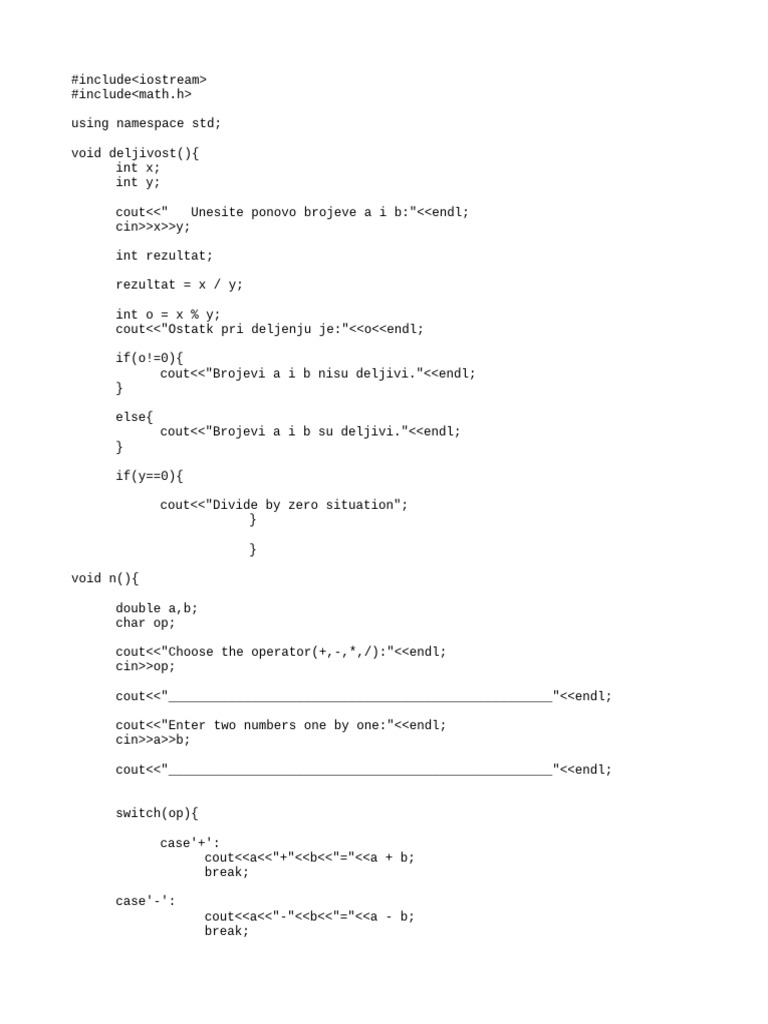 Poluprečnik i obim kruga | PDF | Computer Programming | C++