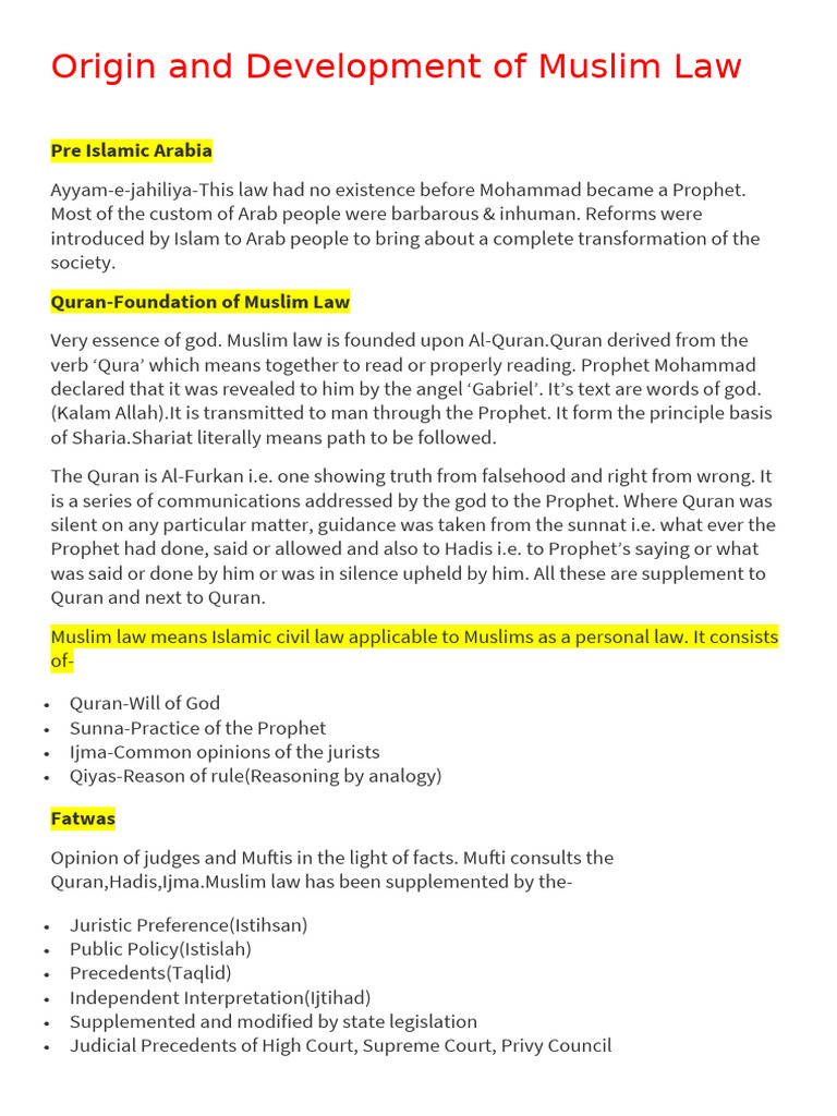 3-origin-and-development-of-muslim-law-pdf-sharia-quran