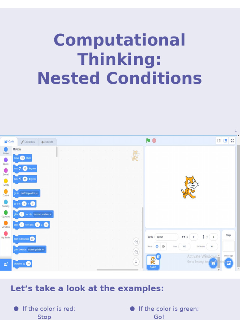 Scratch Nested Condition | PDF