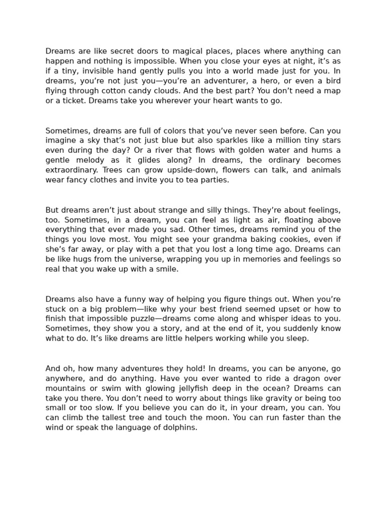Dreams | PDF | Dream