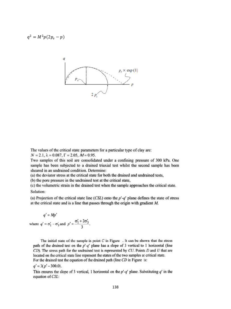 Modified Cam Clay Yield Surface Analysis | PDF