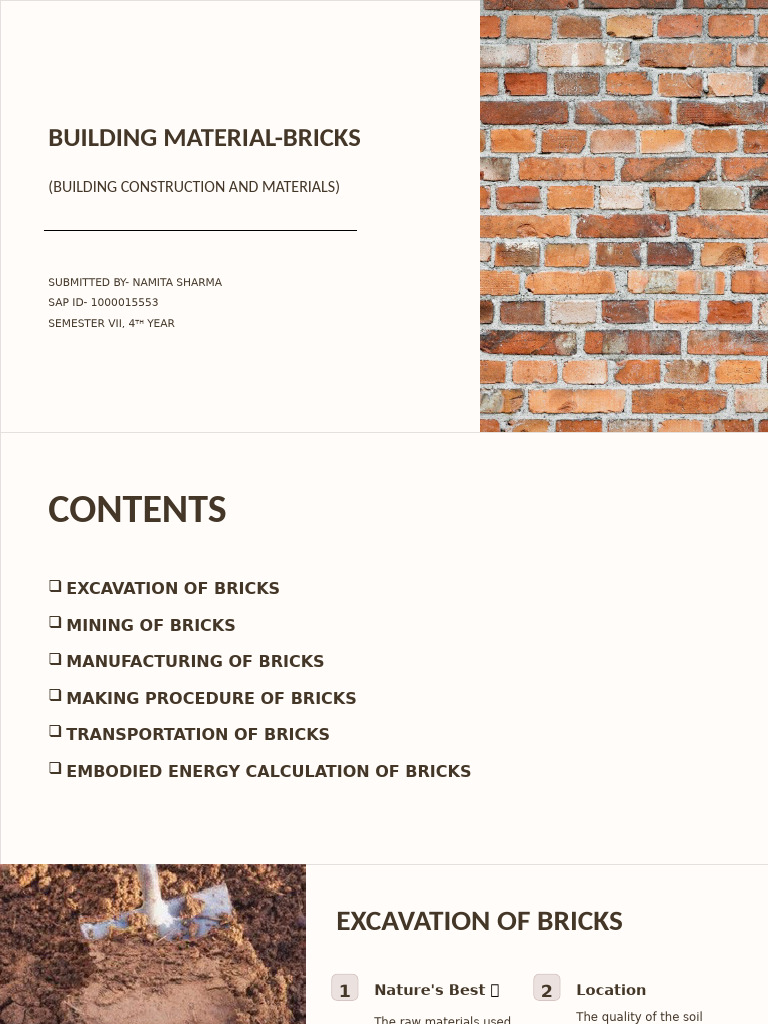 Building Material Bricks An Architectural Perspective | PDF | Brick | Clay