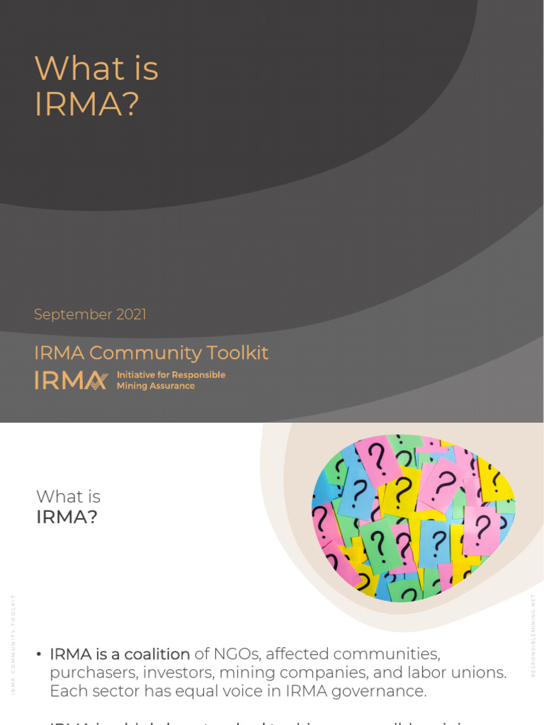 Understanding IRMA for Responsible Mining | PDF | Mining | Audit