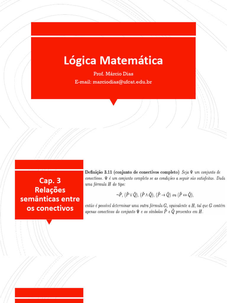 Aula 4 e 5 - Lo769gica Matema769tica | PDF