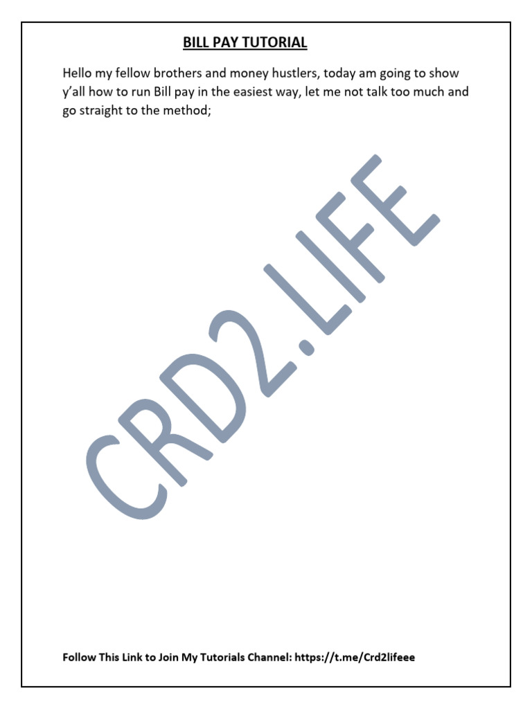 Bill Pay Tutorial Pdf Cyberspace Computing