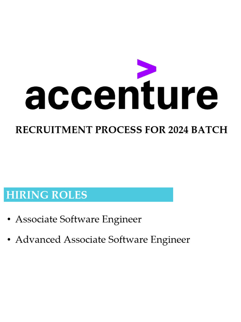 1 - Accenture 2023 - Test Process For 2024 Batch | PDF