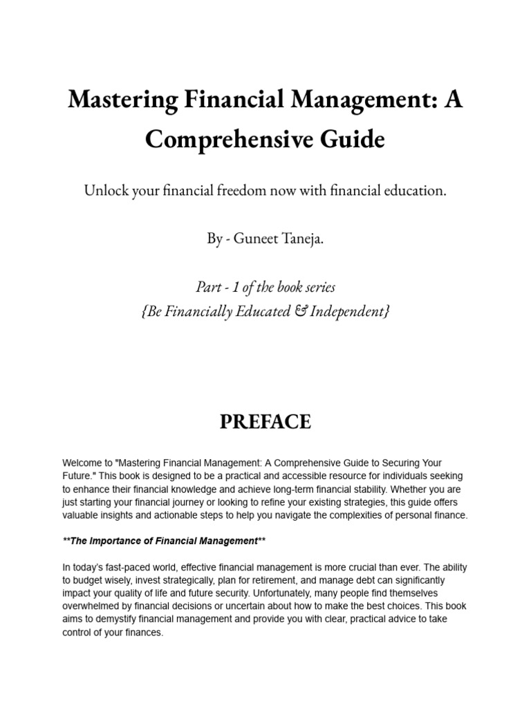 Mastering Financial Management - A Comprehensive Guide | PDF | Debt ...