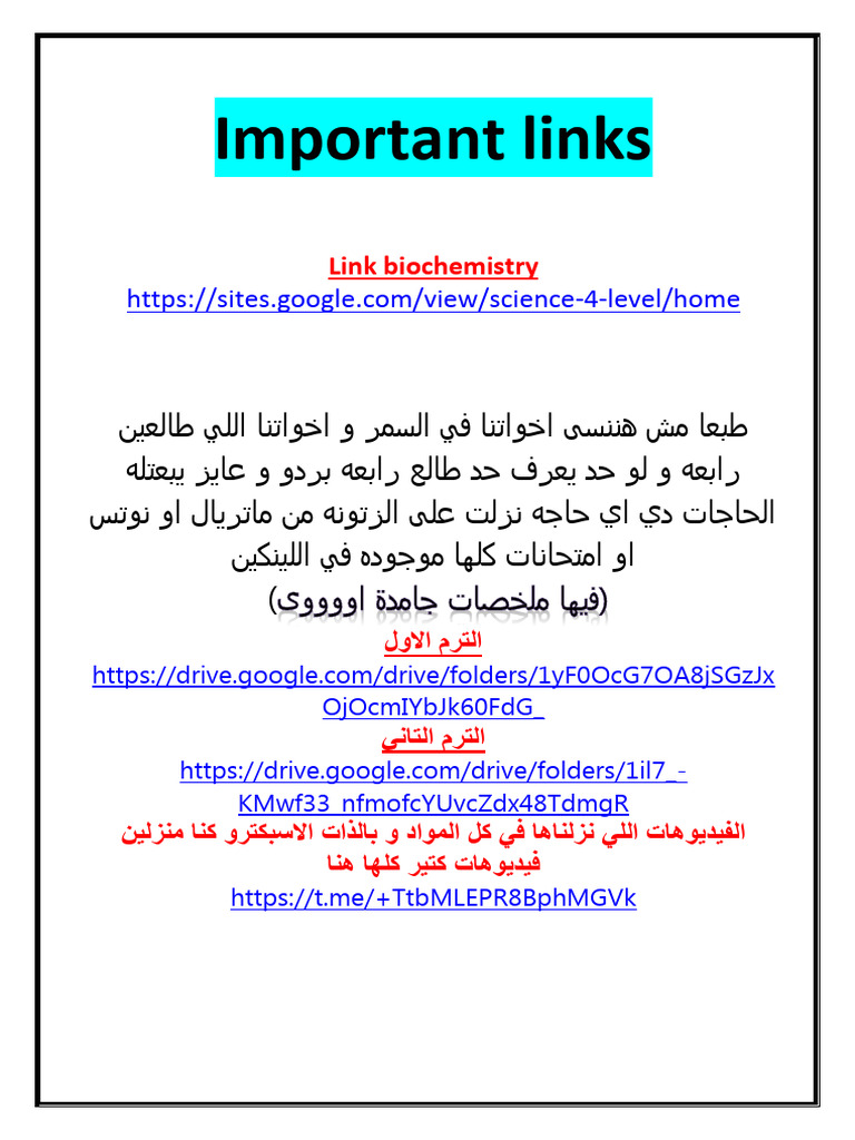 Important Material Links (2024) | PDF