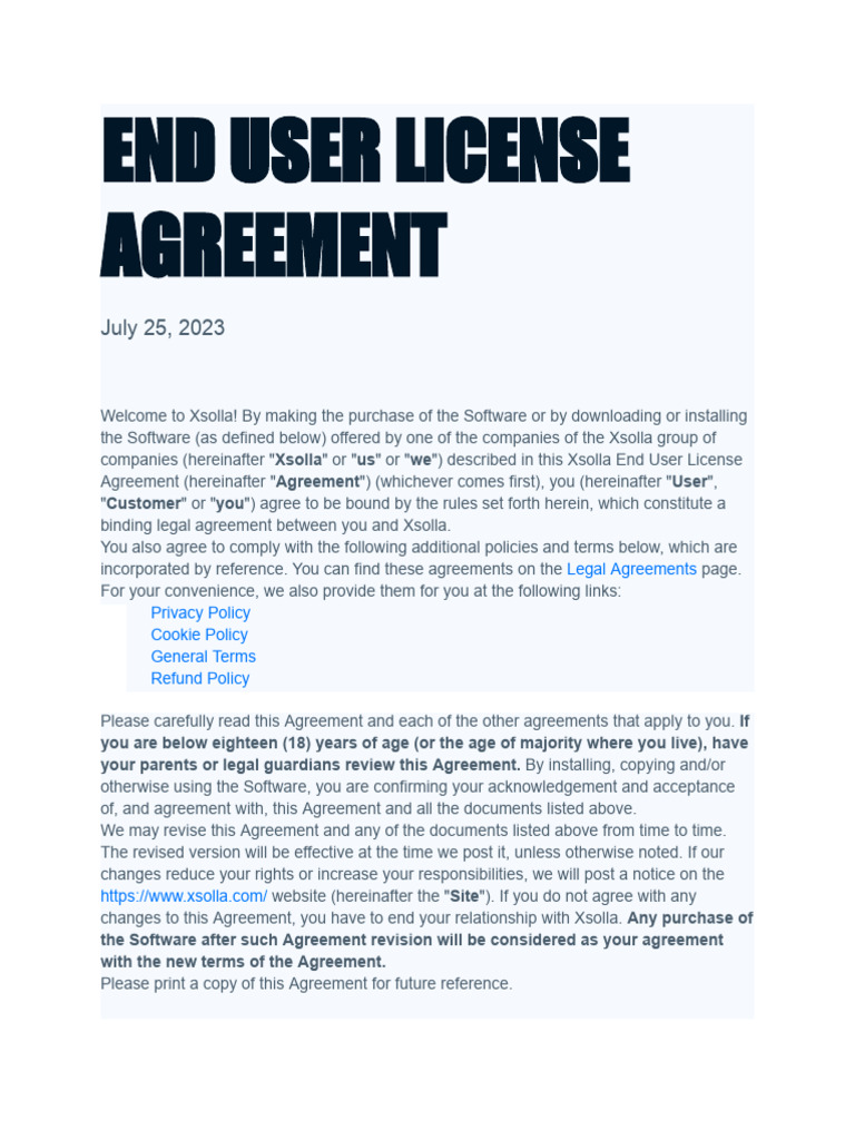 Eula Eng 250723 | PDF | Arbitration | Damages