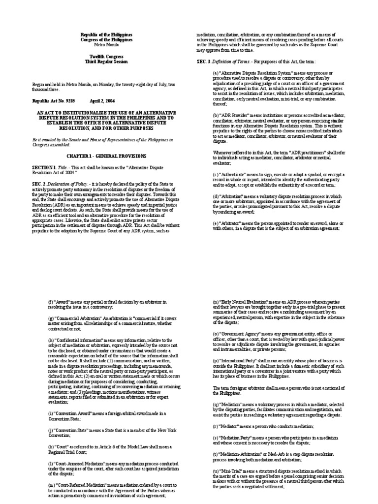 Implementing Rules Ra 9285