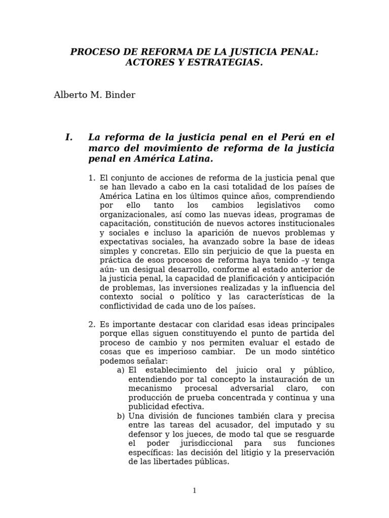 Reforma de la Justicia Penal en Perú | PDF | Policía | Justicia