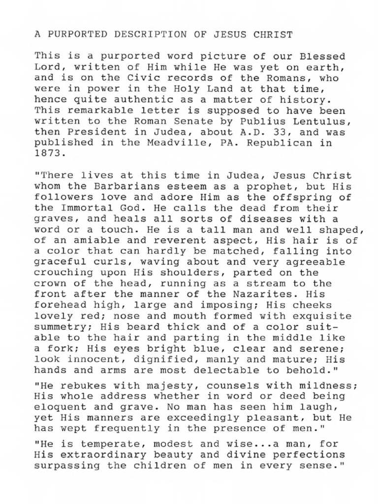 Roman Letter About Jesus | PDF