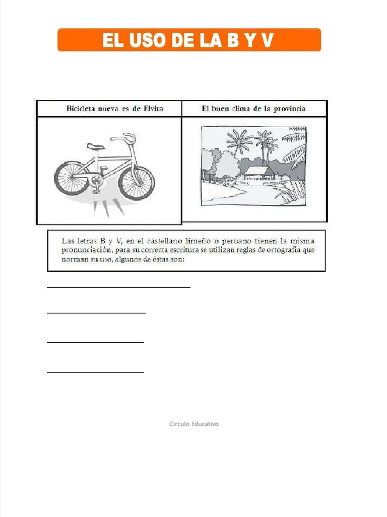 Reglas de Uso de B y V en Español | PDF