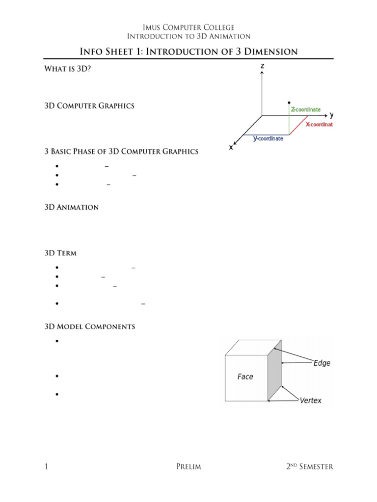 Introduction to 3D Animation Basics | PDF | 3 D Computer Graphics | 3 D ...