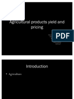 Agricultural Products Yield and Pricing