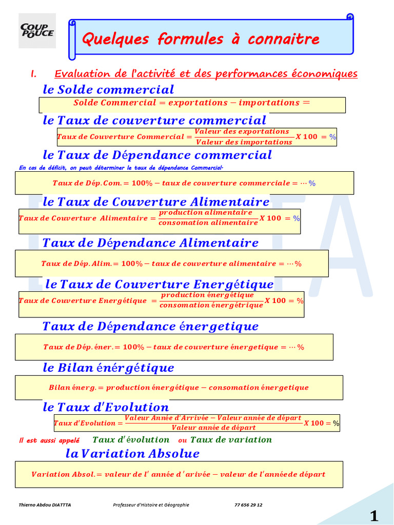 Formules Cl s En G ographie PDF PDF Th orie checs checs