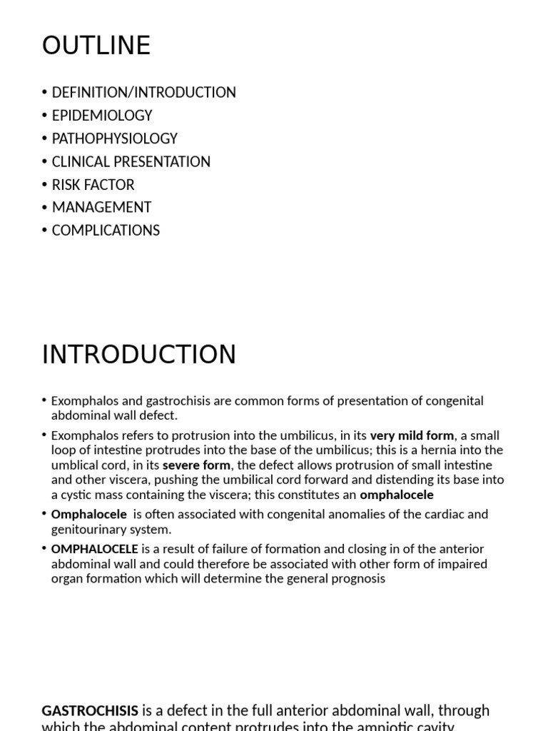 Anterior Abdominal Wall Defect | PDF | Diseases And Disorders ...