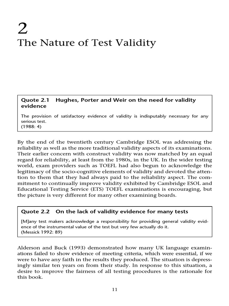 Understanding Test Validity Concepts | PDF | Validity (Statistics ...