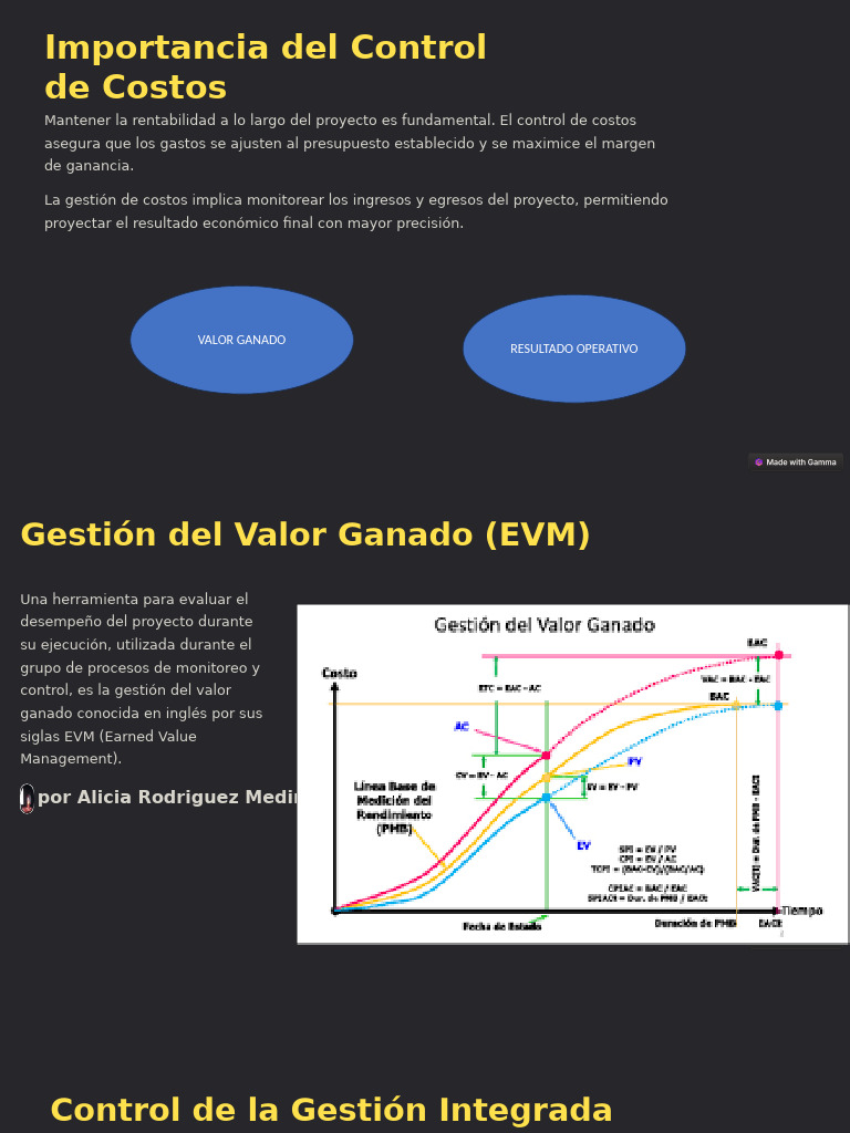Control de Costos en Proyectos EVM | PDF | Presupuesto | Economias