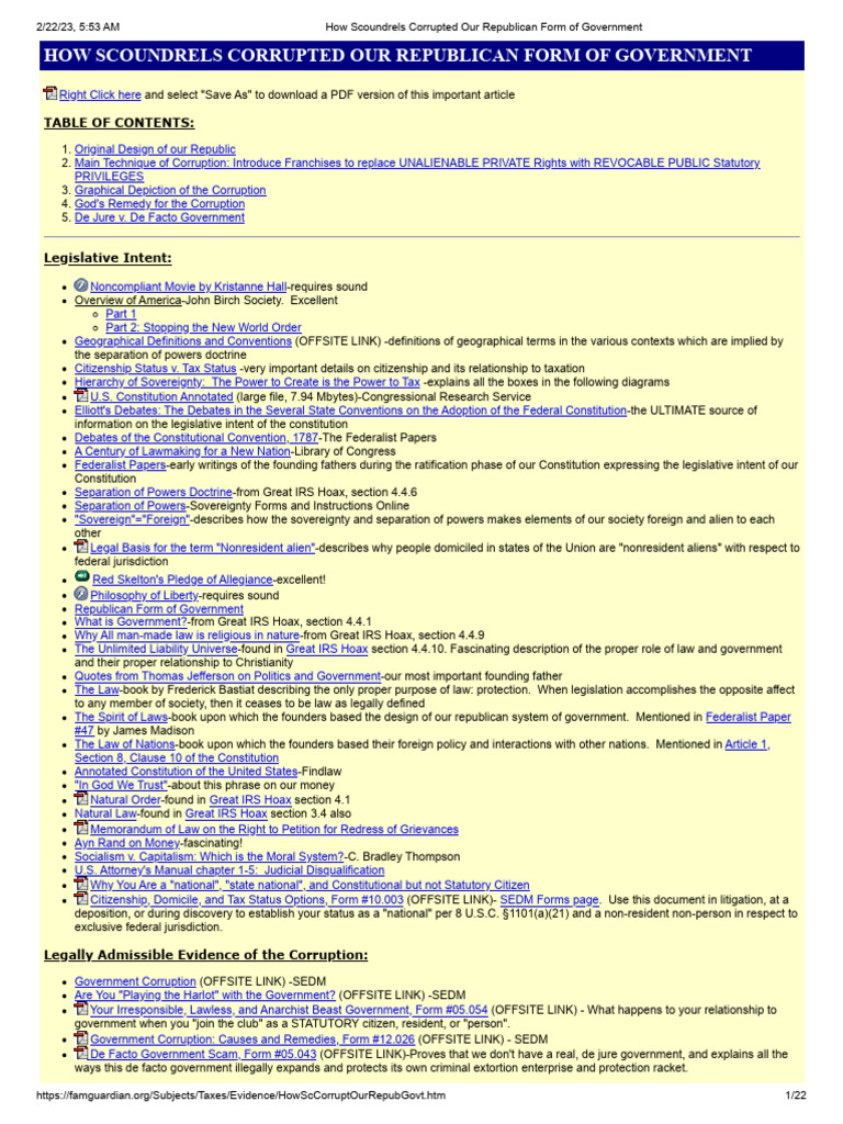 Government Corruption in the U.S. | PDF | Separation Of Powers ...