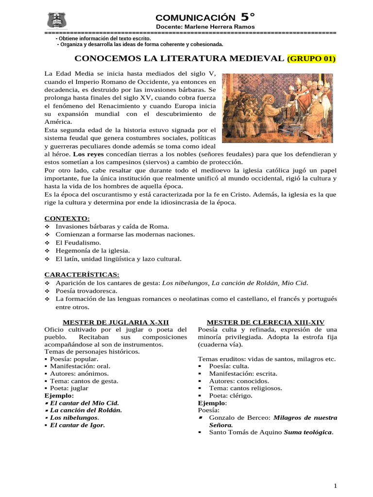 Literatura Medieval | PDF | Dante Alighieri | Divina Comedia
