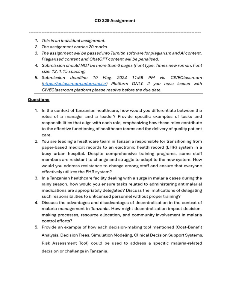 HI 329 Assignment Test 1 | PDF