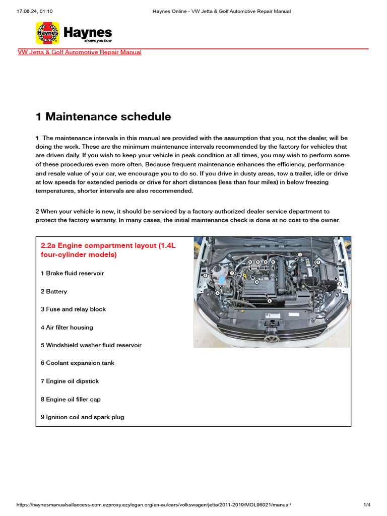 1 Tune-up and routine maintenance 1 Maintenance schedule | PDF ...