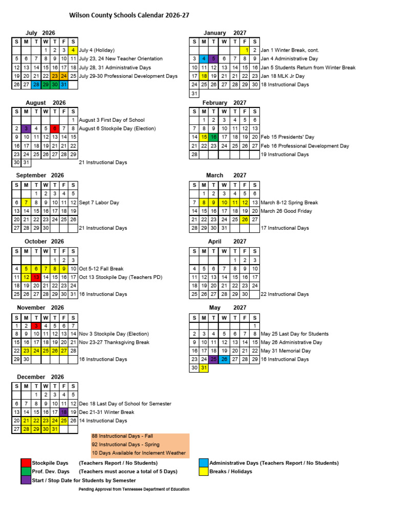 WCS District Calendar 2026 2027 PDF Educational Organizations WCS District Calendar 2026 2027 PDF Educational Organizations