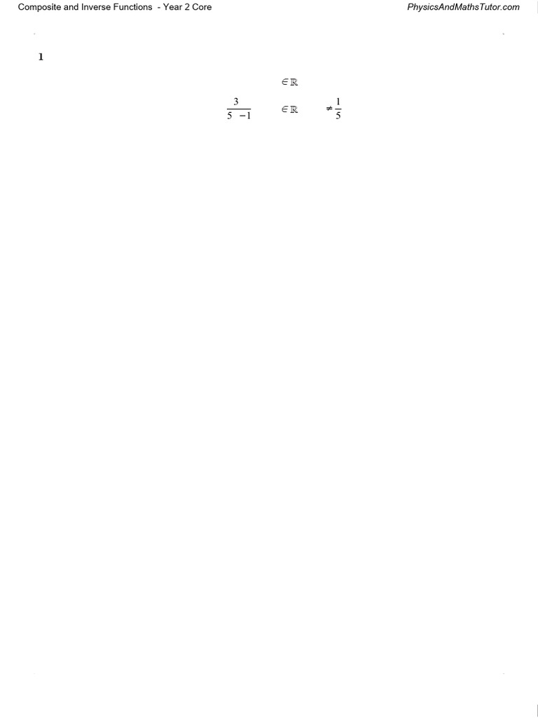 Composite A Inverse Functions QP | PDF | Mathematical Analysis ...