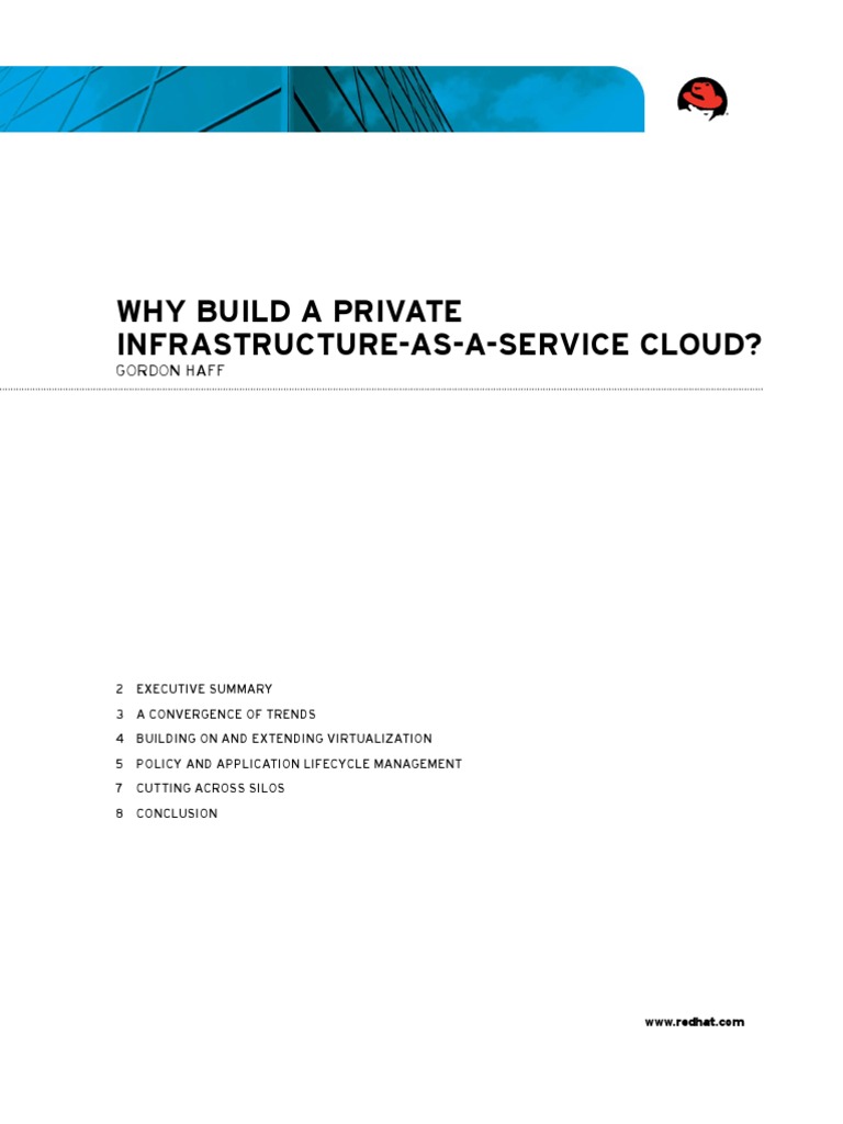 RH Cloud IaaS WP 6943777 0611 DM  PDF Virtual Machine Cloud Computing