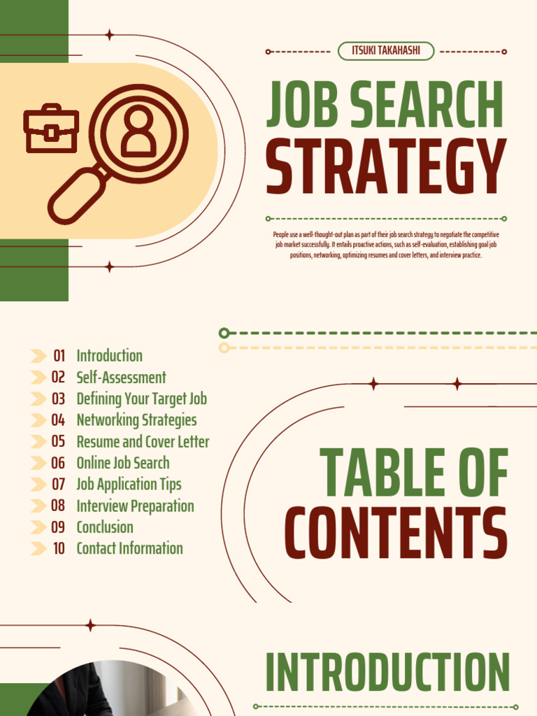 Job Search Strategy by Itsuki Takahashi | PDF