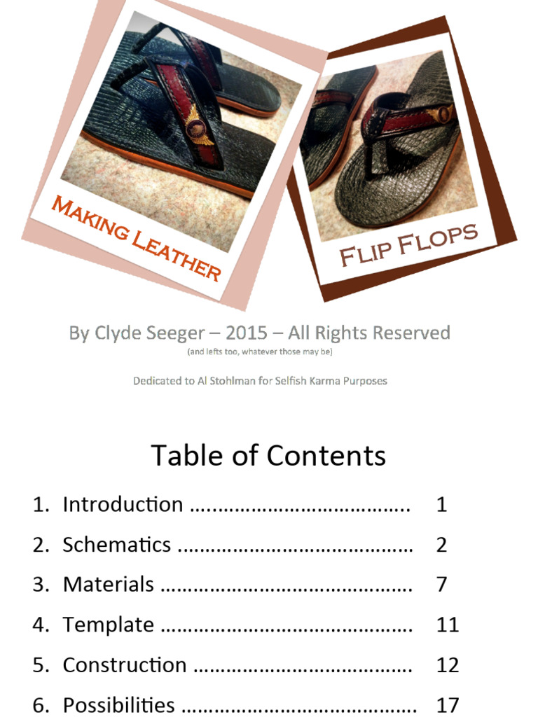 How to Make Custom Leather Flops | PDF | Shoe