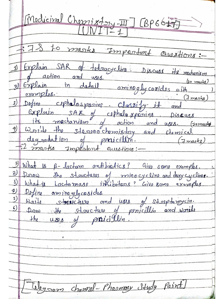 Chapter 5, Unit 1, Pharmacology 2, B Pharmacy 5th Sem, Carewell Pharma ...