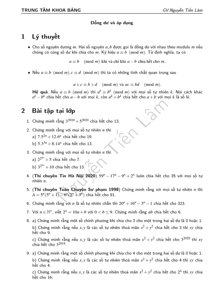 Bai Tap Dai So Lop 7 So 5 | PDF
