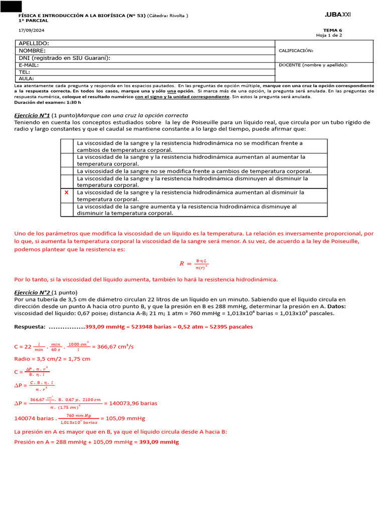 1P 2C 2024 T6 Clave | PDF | Líquidos | Viscosidad