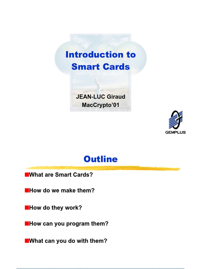 Introduction To Smart Cards | PDF | Games & Activities