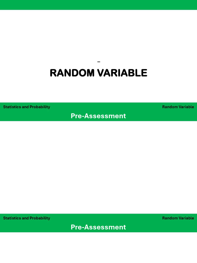 Random variable pdf probability distribution random variable