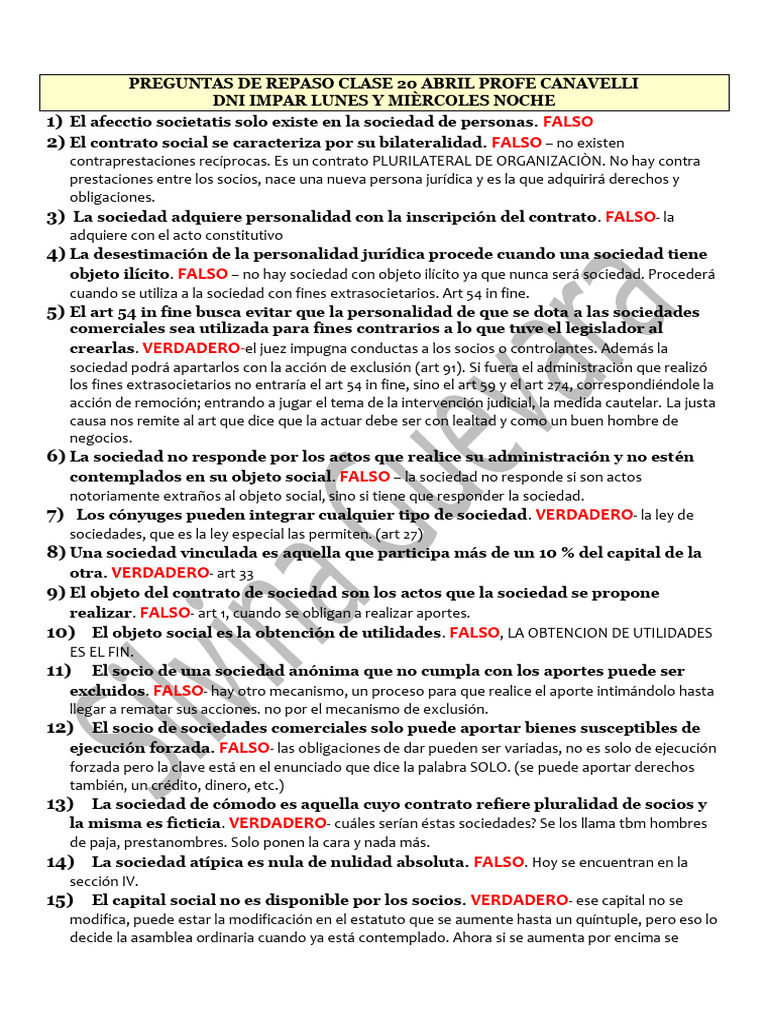 Preguntas de Repaso Clase 20 Abril Profe Canavelli | PDF | Sociedad de ...