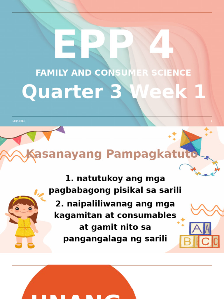 Family and Consumer Science: Quarter 3 Week 1 | PDF