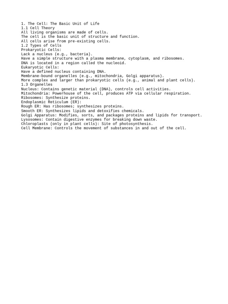 Bio Notes | PDF