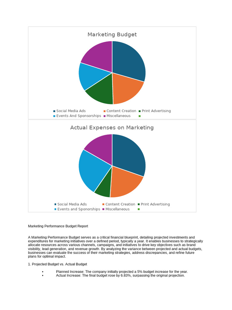 SITXFIN010 Sovitrc222283Marketing Performance Budget Report | PDF ...