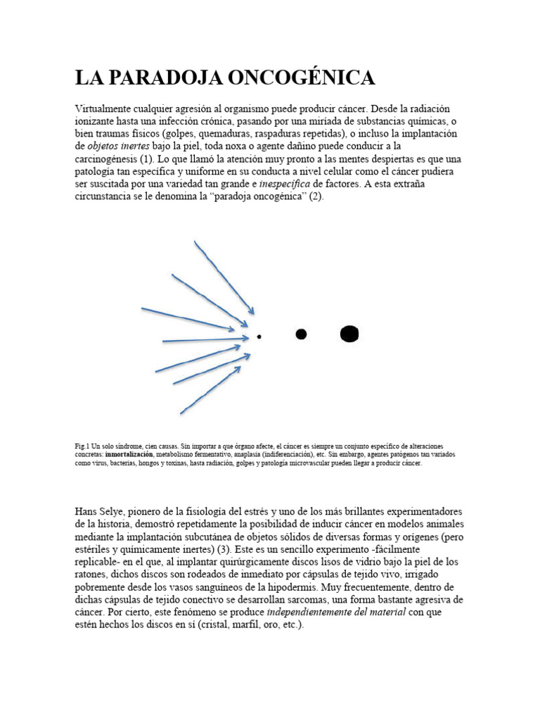 La Paradoja Oncogénica | PDF | Cáncer | Carcinogénesis