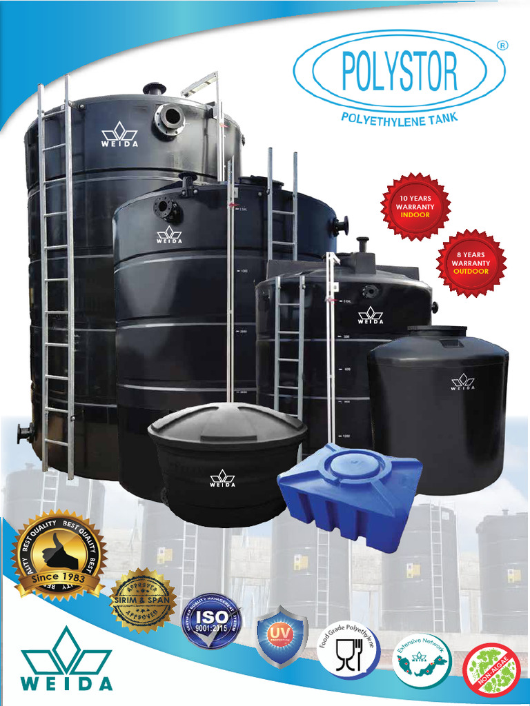Weida Polyethylene Tank Catalogue | PDF | Units Of Measurement