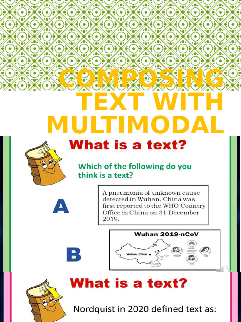 Composing Text With Multimodal Elements | PDF