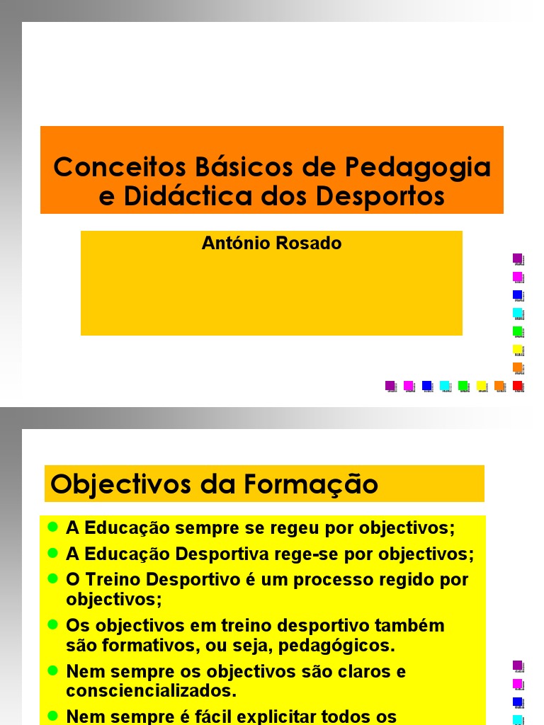 Pedagogia e Didática no Desporto | PDF | Pedagogia | Aprendizado